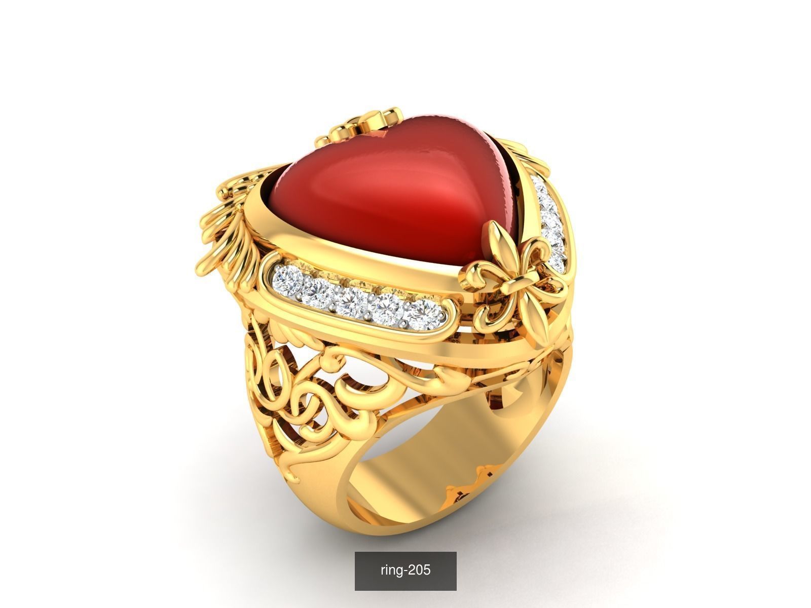 274 GEMSTONE RING 3D Model Collection_85