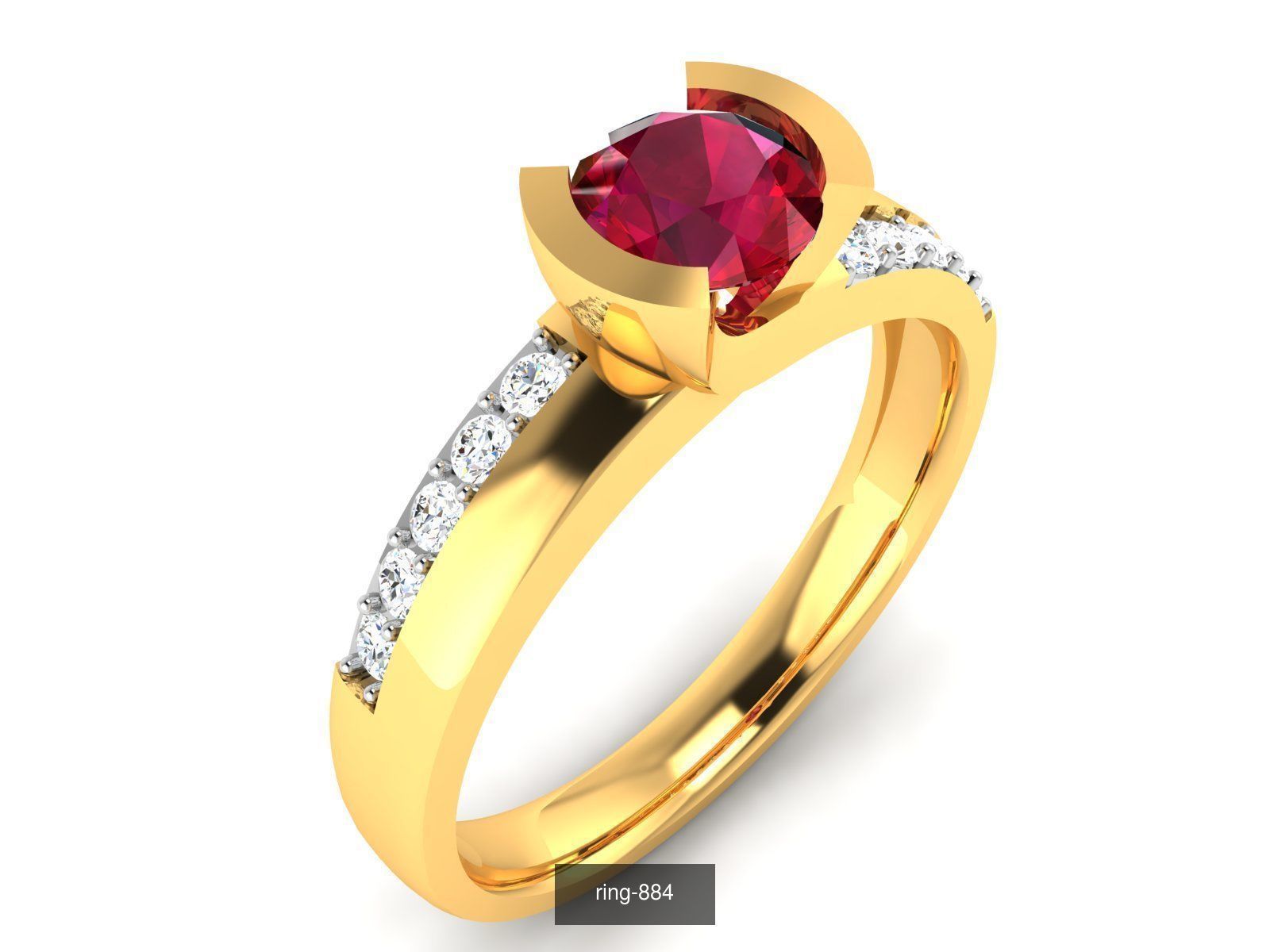 274 GEMSTONE RING 3D Model Collection_56