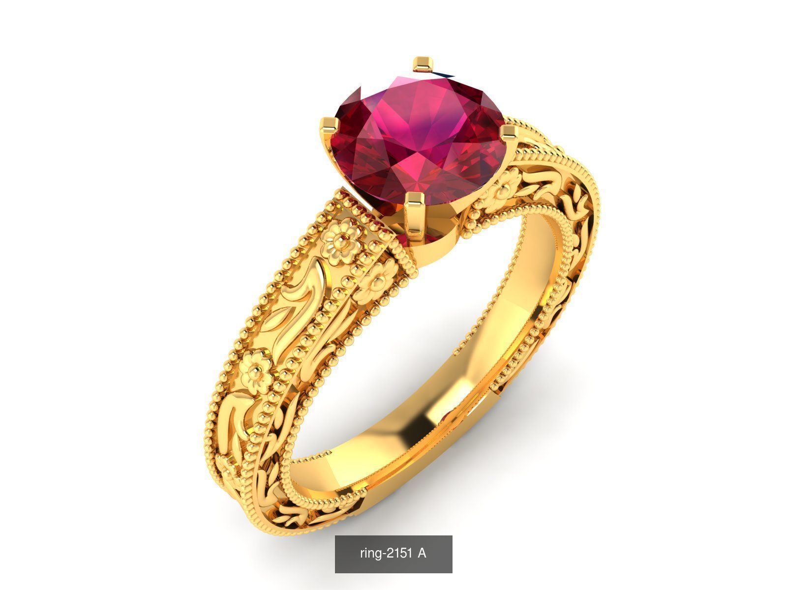 274 GEMSTONE RING 3D Model Collection_170