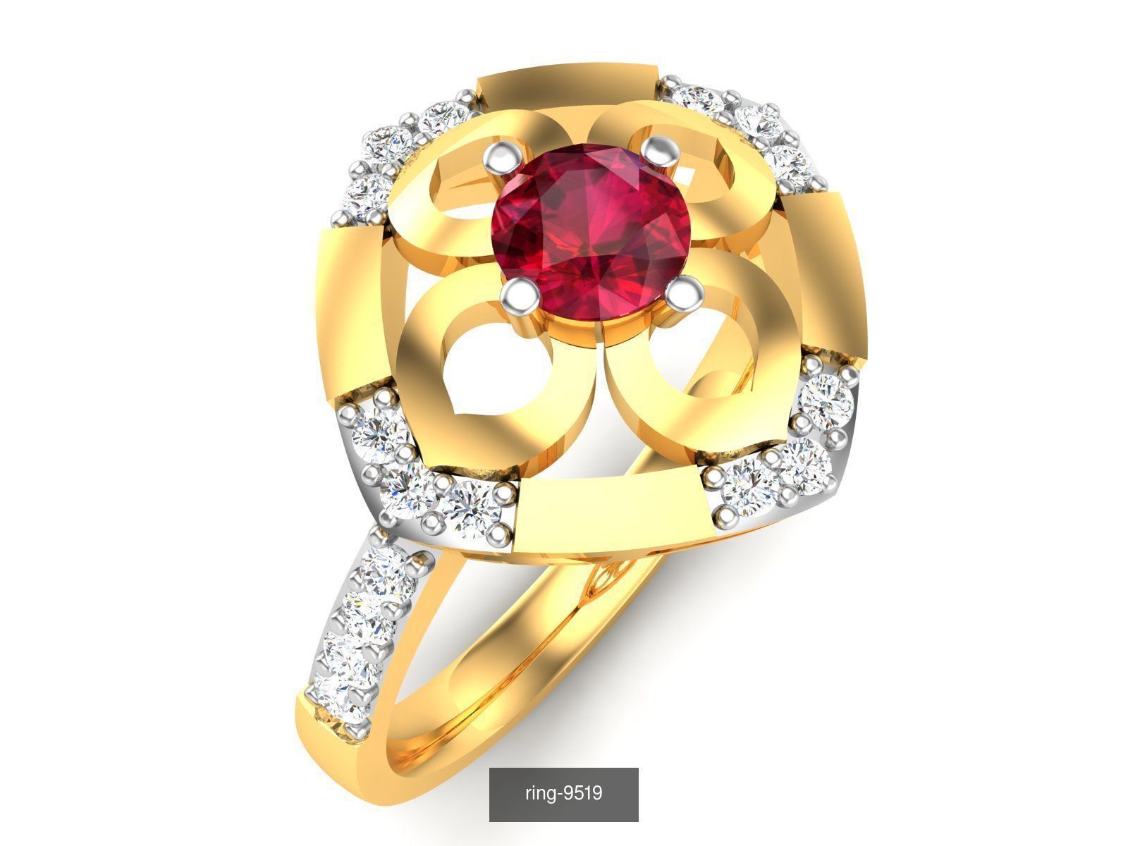 274 GEMSTONE RING 3D Model Collection_6