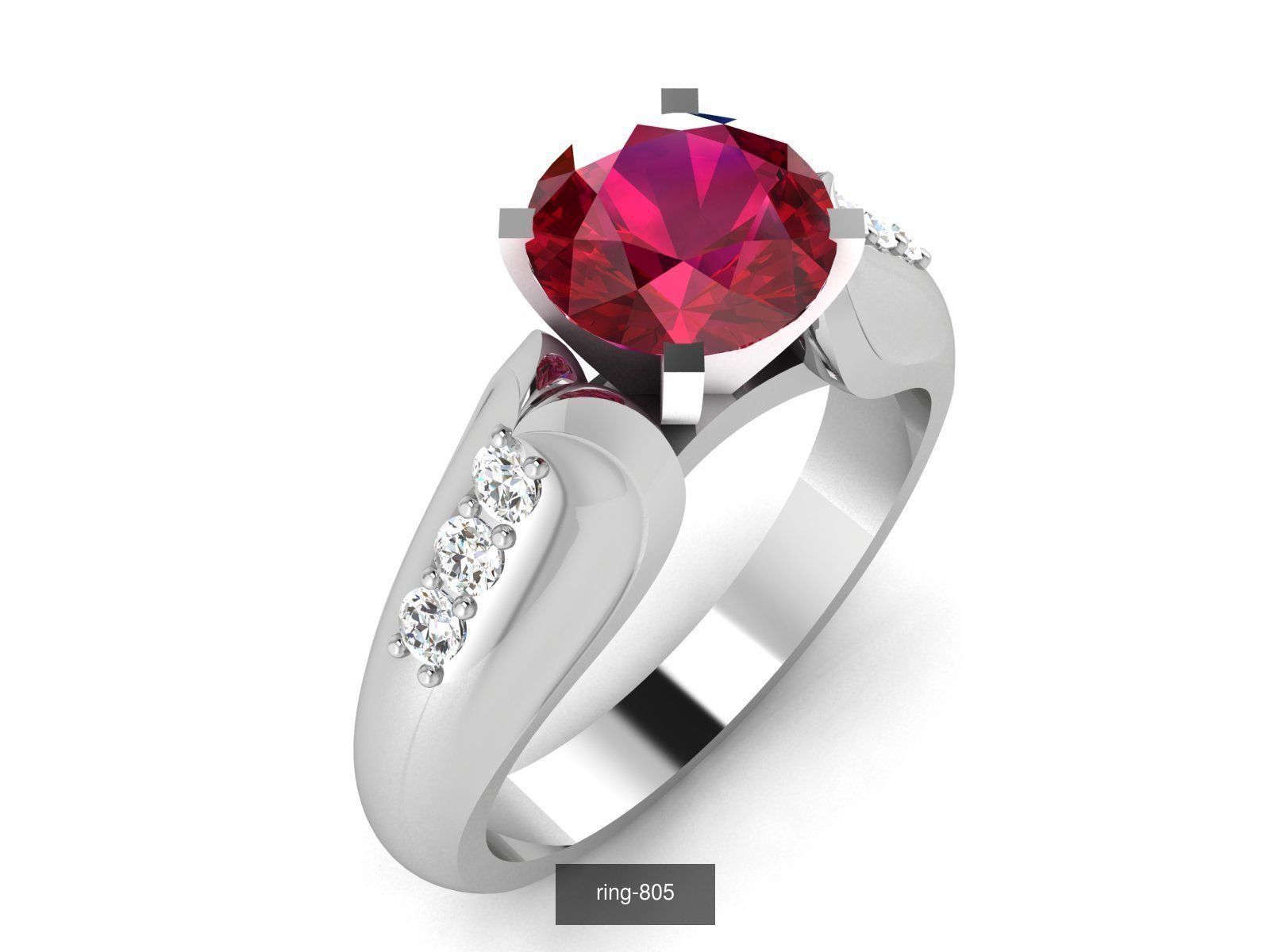 274 GEMSTONE RING 3D Model Collection_61