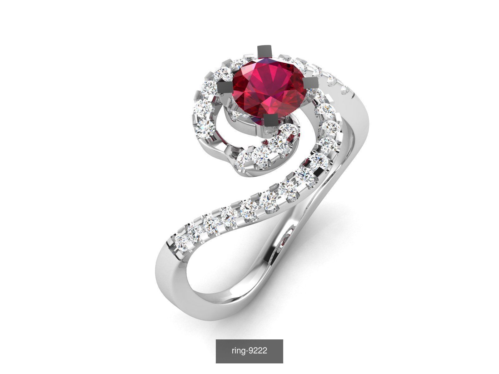 274 GEMSTONE RING 3D Model Collection_23