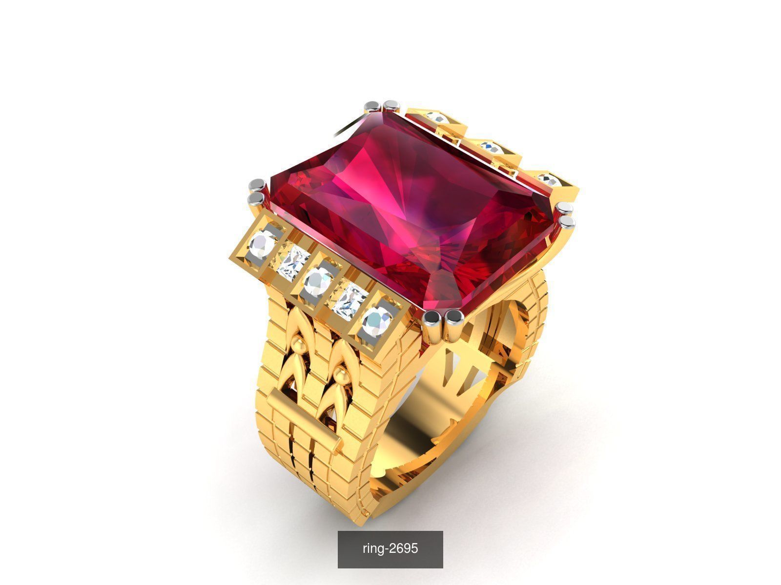 274 GEMSTONE RING 3D Model Collection_156
