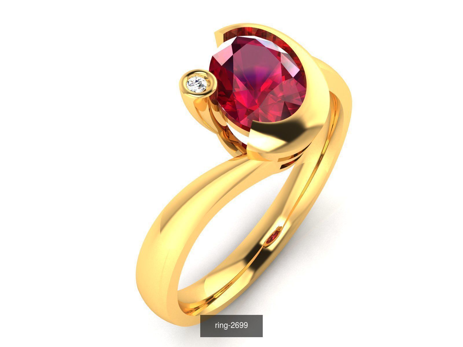 274 GEMSTONE RING 3D Model Collection_154
