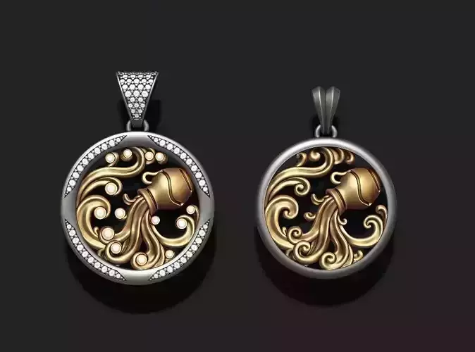 Horoscope acuario pendants pack