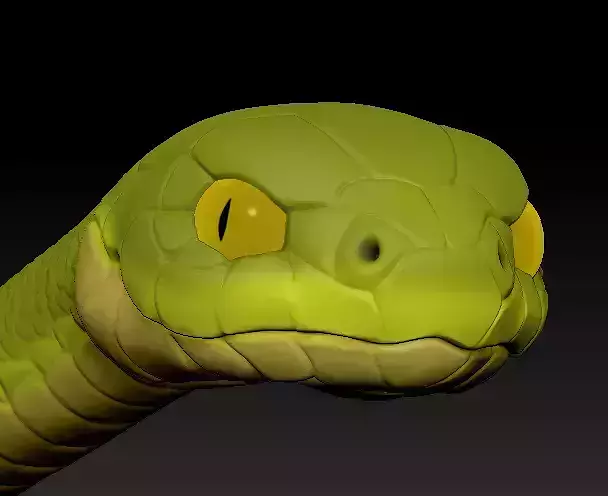 Stylish Low Poly Snake Low-poly 3D model