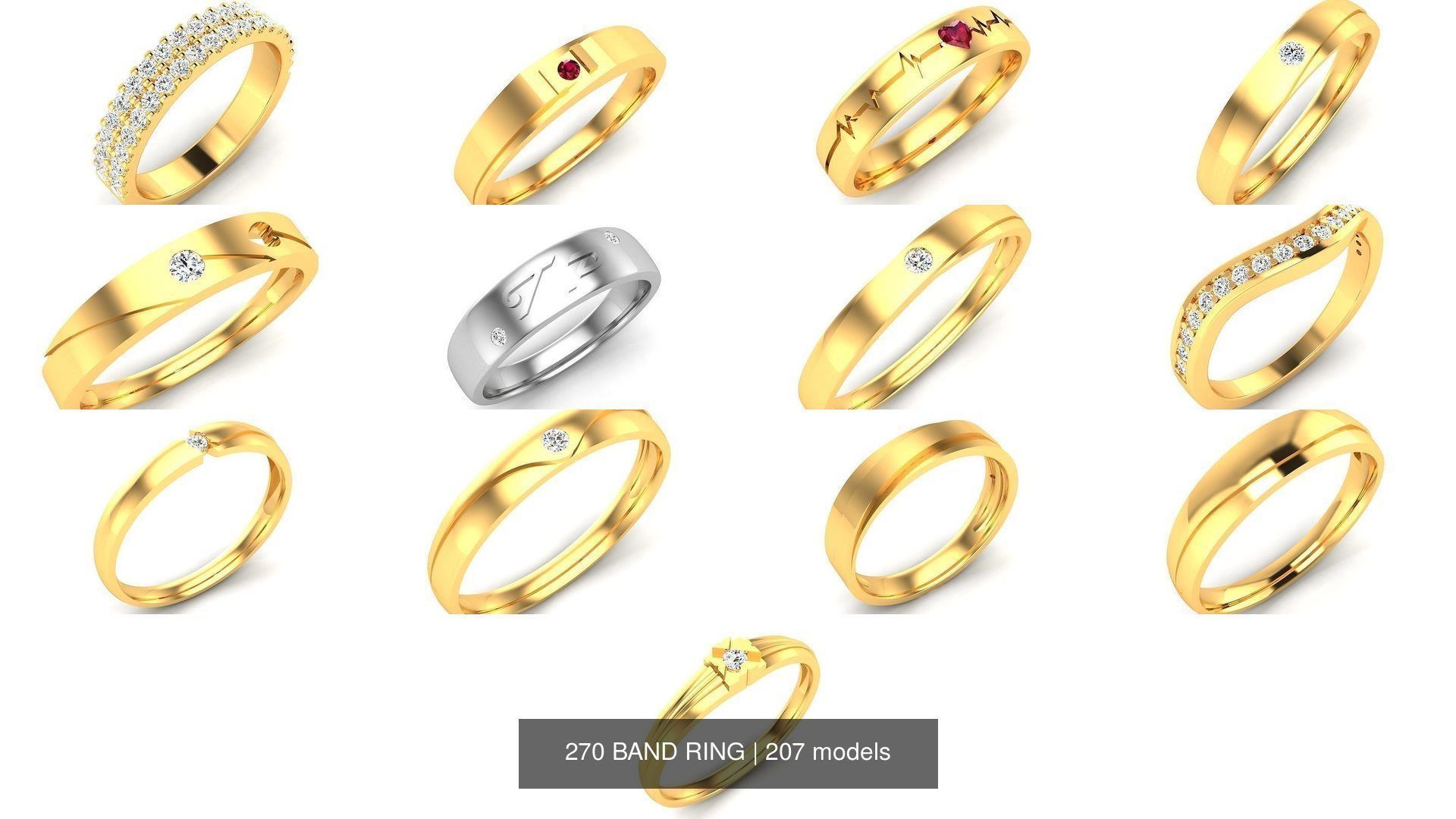 207 BAND RING 3D Model Collection_1