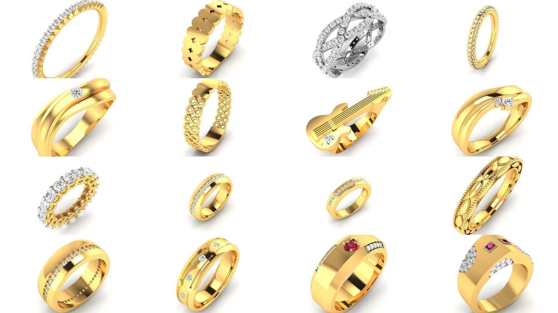 207 BAND RING 3D Model Collection_5
