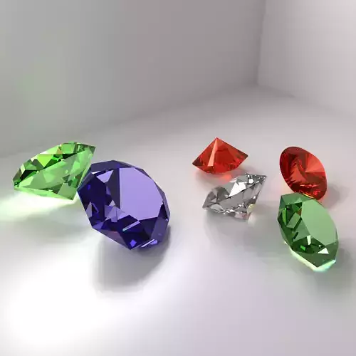 Diamonds - Blue Green Red White