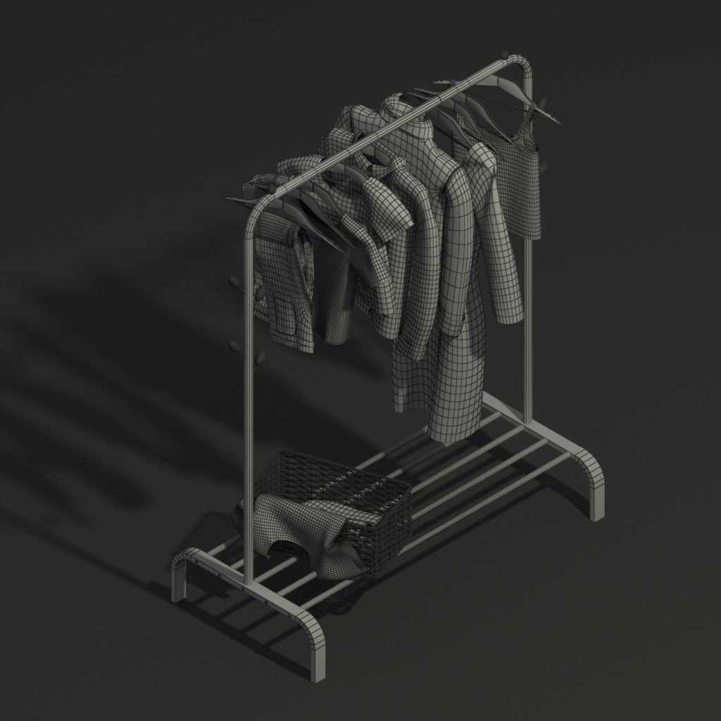 Set of clothes 3D model_3