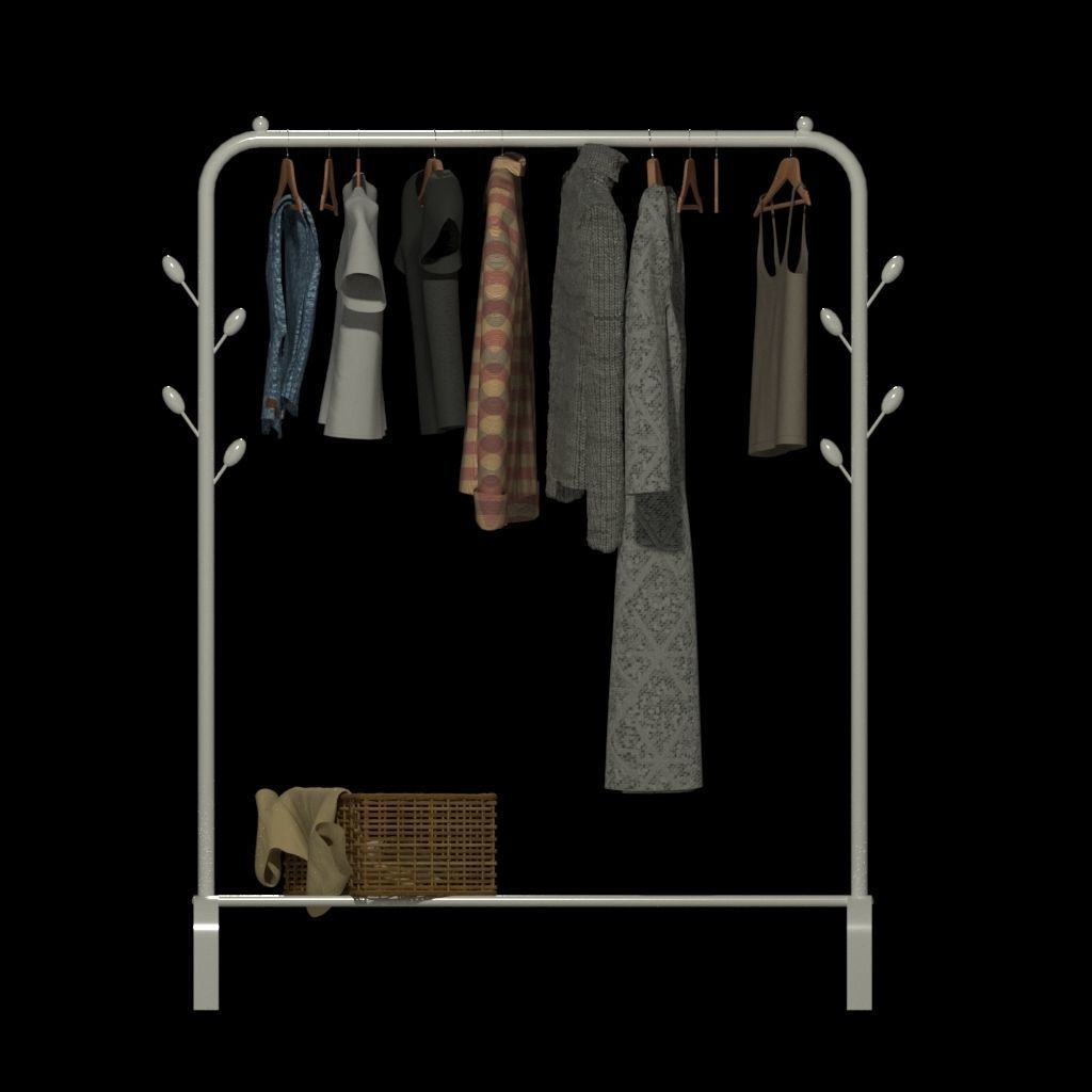 Set of clothes 3D model_5