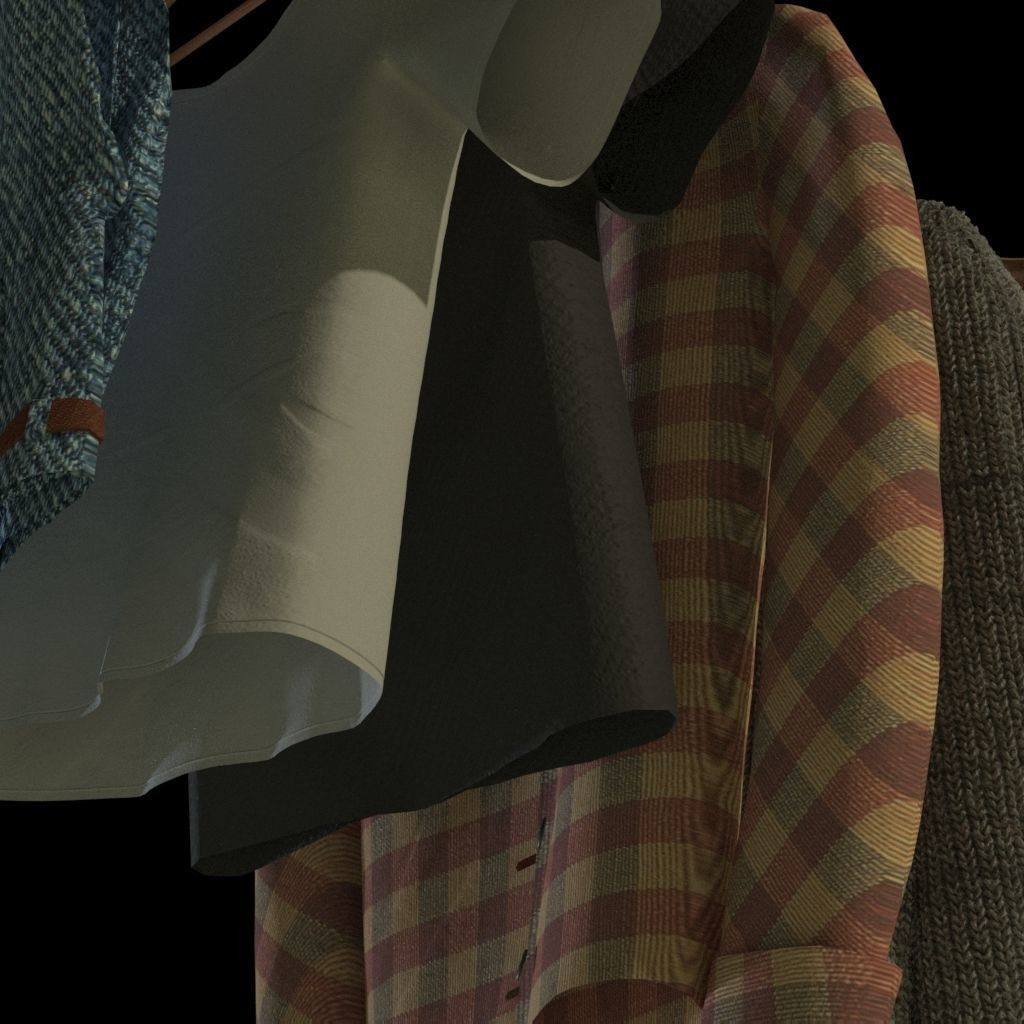 Set of clothes 3D model_1