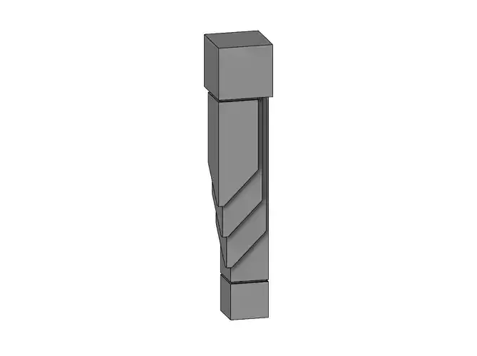 Simple New york contemporary style corner post 3D print model