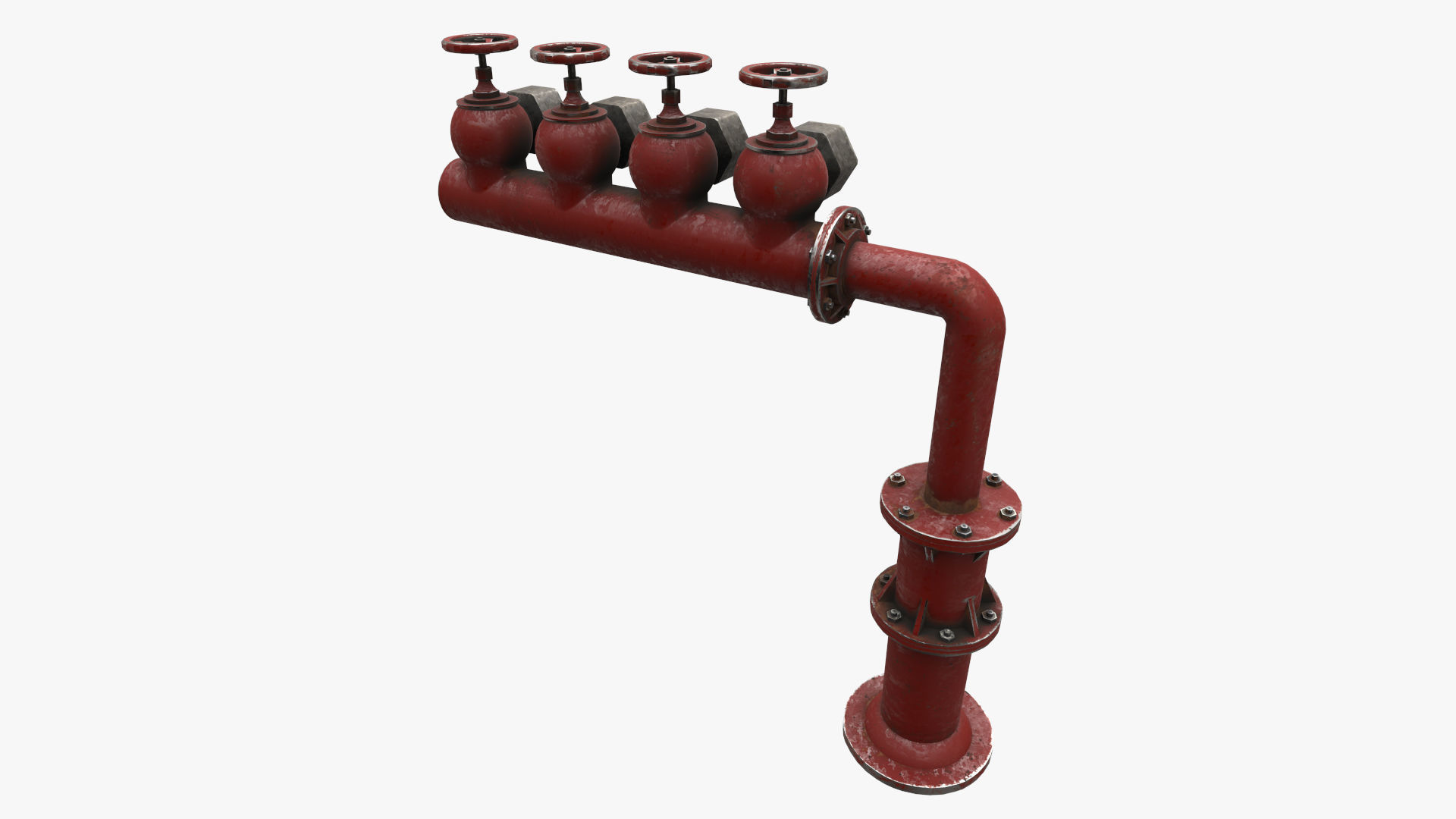 Fire Hydrant Low-poly 3D model_2