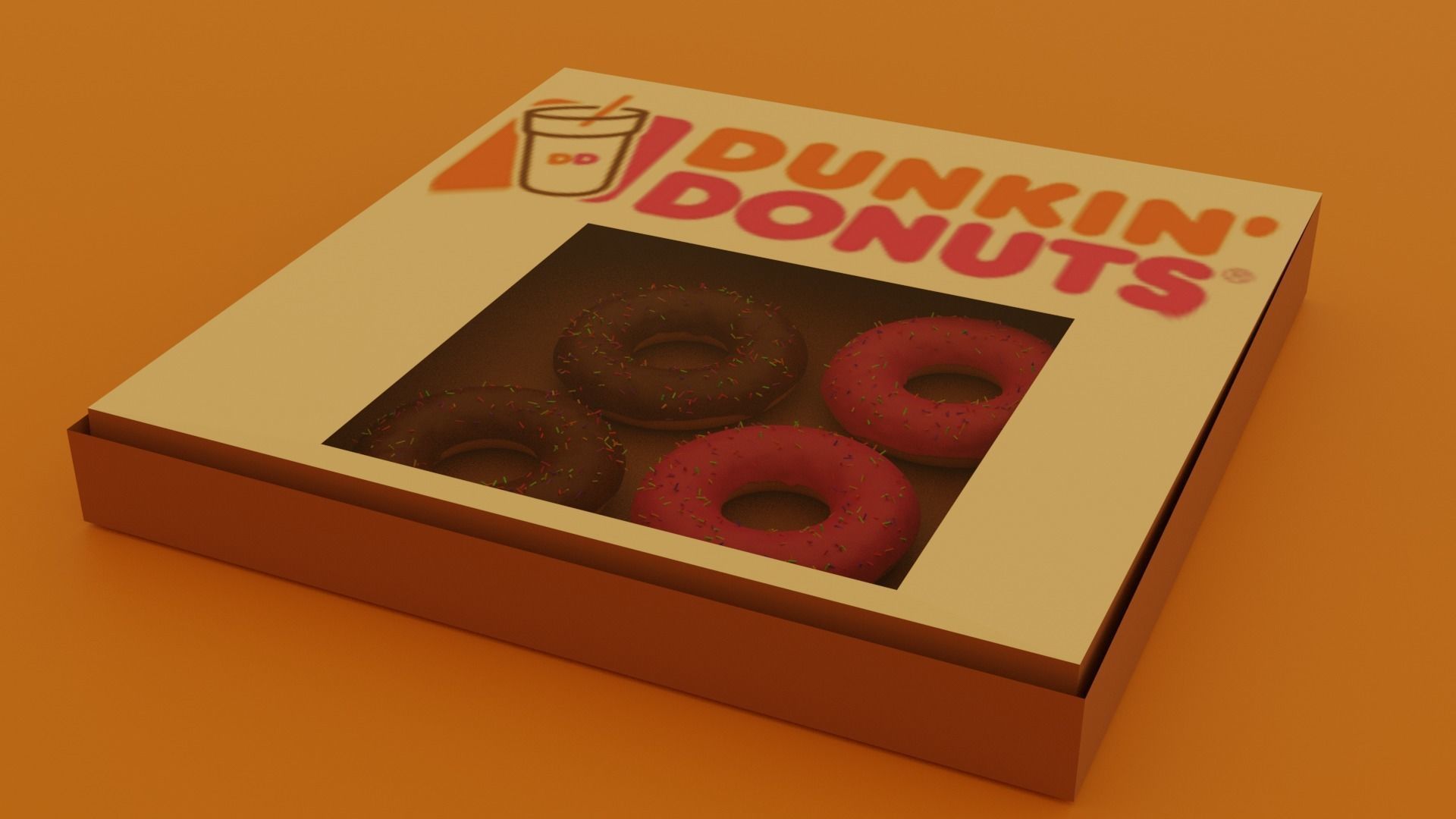 Donught donut with sprinkles 3D model_2
