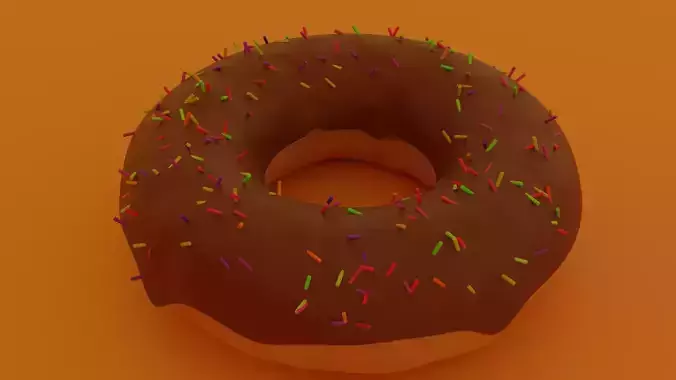 Donught donut with sprinkles