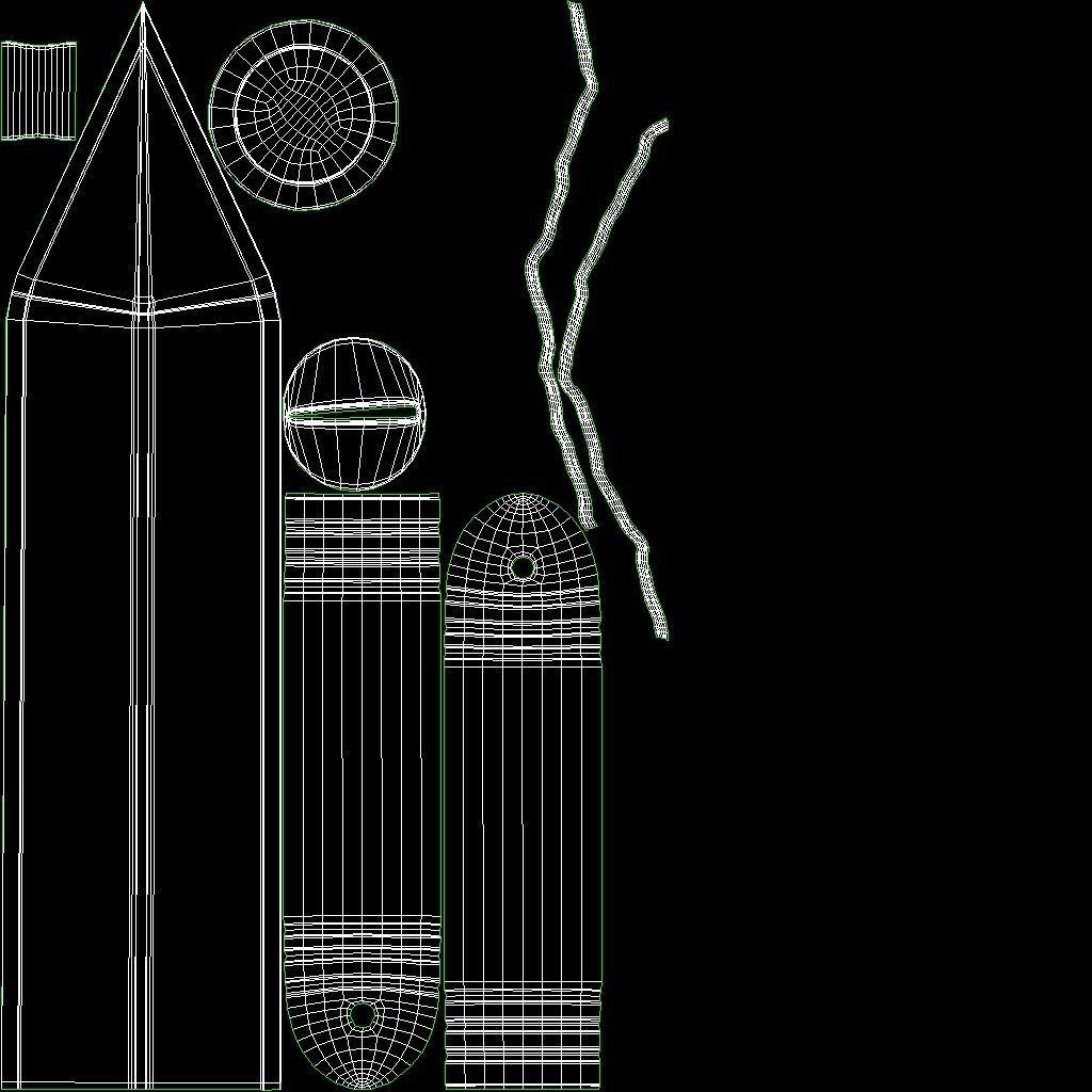 Viking Knife Low-poly 3D model_14