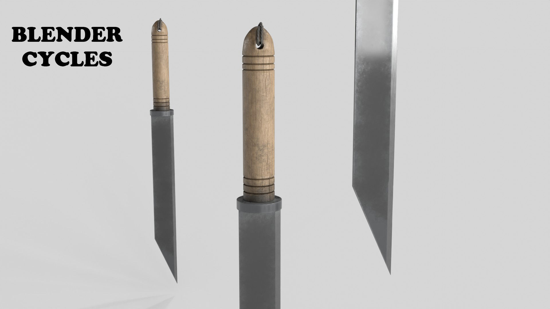 Viking Knife Low-poly 3D model_11
