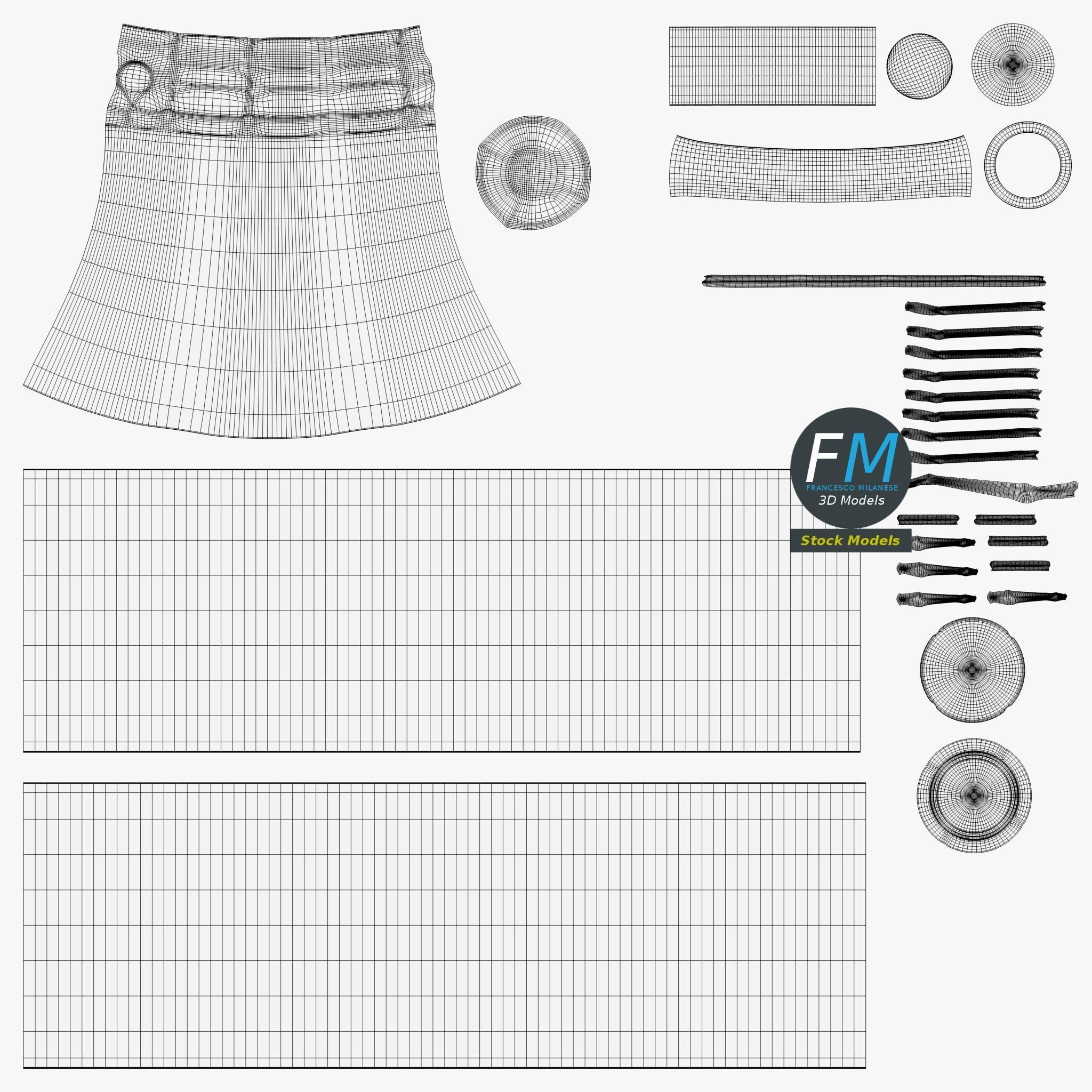 Champagne bottle 3D model_11