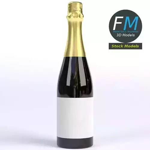 Champagne bottle 3D model
