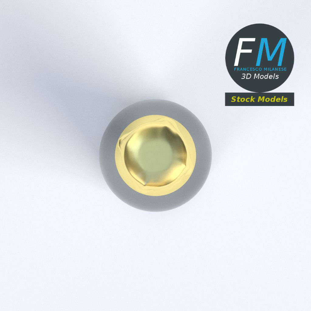 Champagne bottle 3D model_6