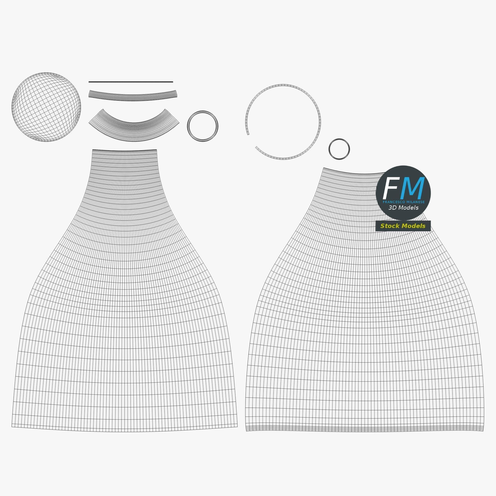 Champagne bottle 3D model_12