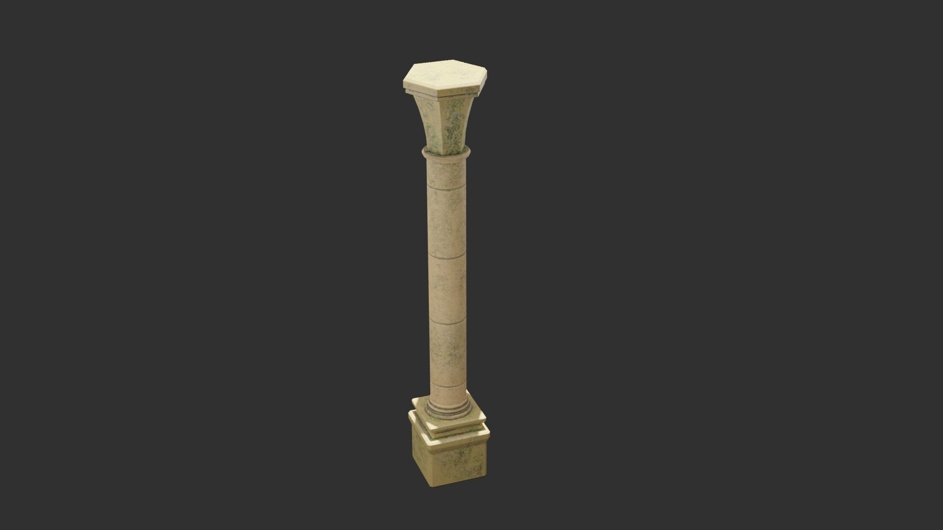 Stylized Columns Low-poly 3D model_2