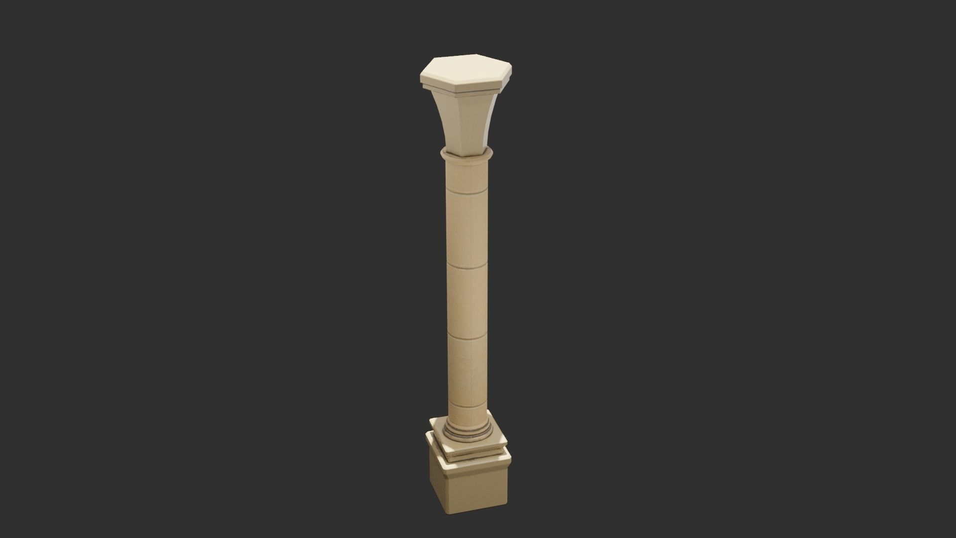 Stylized Columns Low-poly 3D model_1