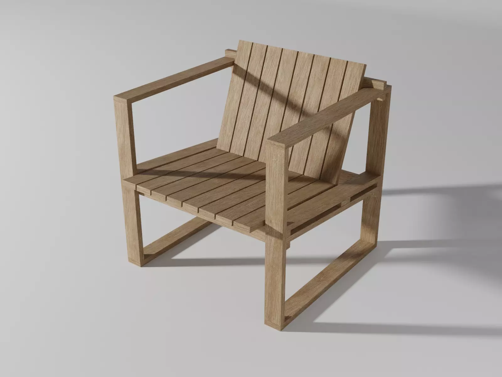 BK11 lounge chair Low-poly 3D model