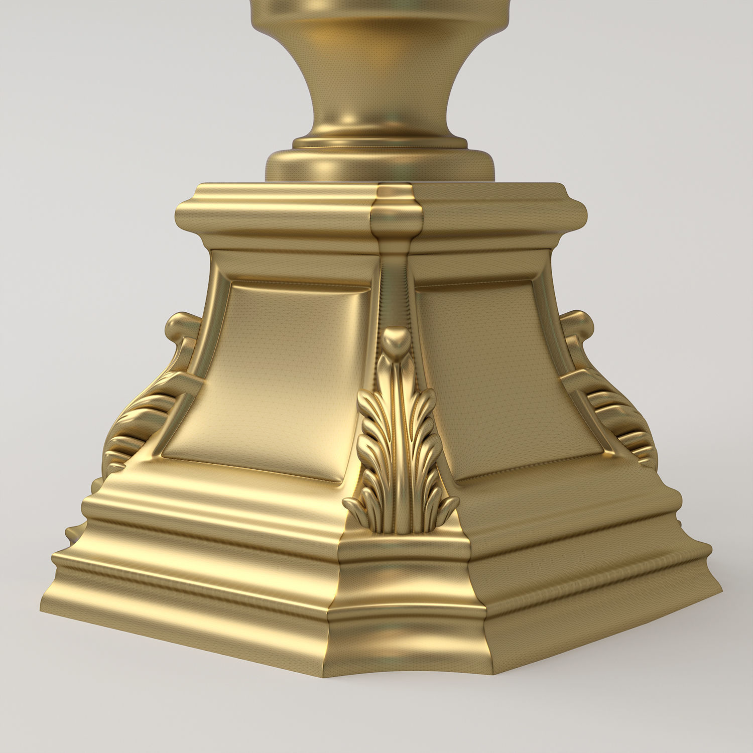 Carved Candle Holder 3D model_1