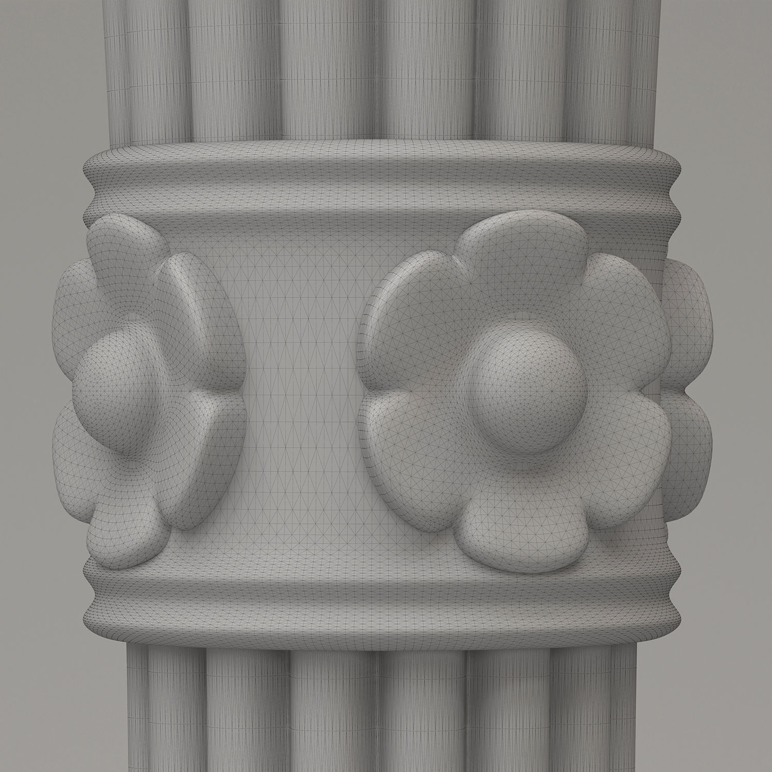 Carved Candle Holder 3D model_7