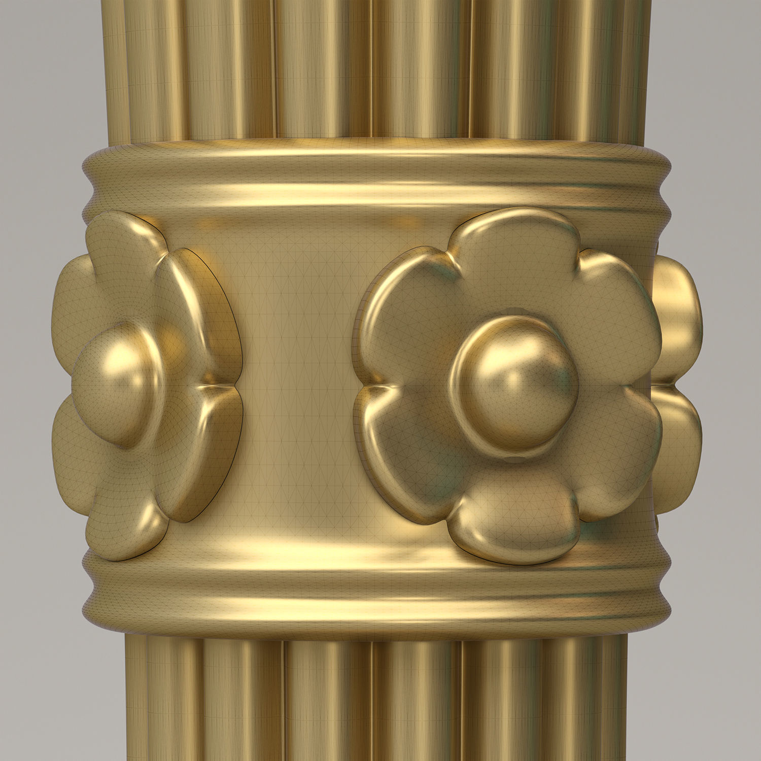 Carved Candle Holder 3D model_3