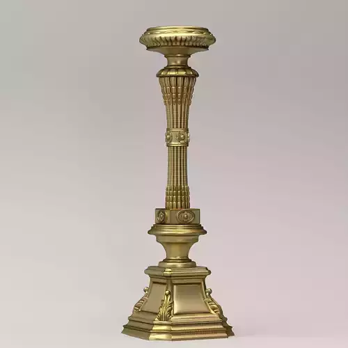 Carved Candle Holder 3D model