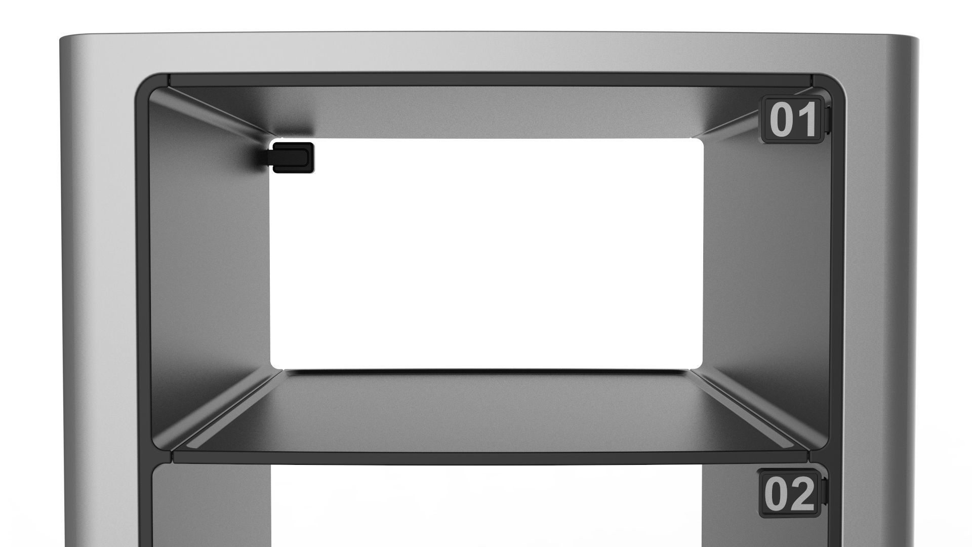 Generic Delivery Robot 01 3 Trays 3D model_13