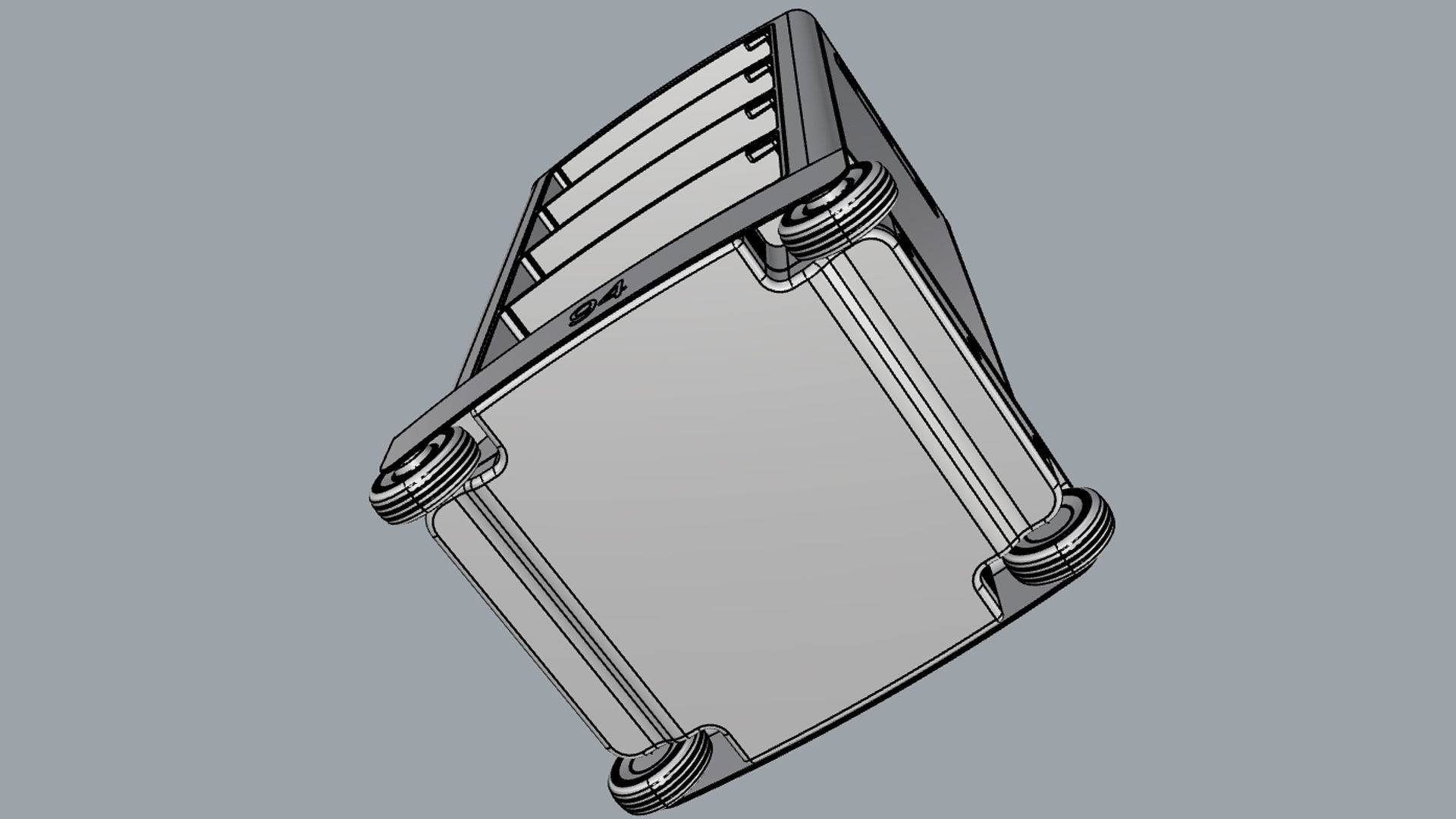 Generic Delivery Robot 01 3 Trays 3D model_22