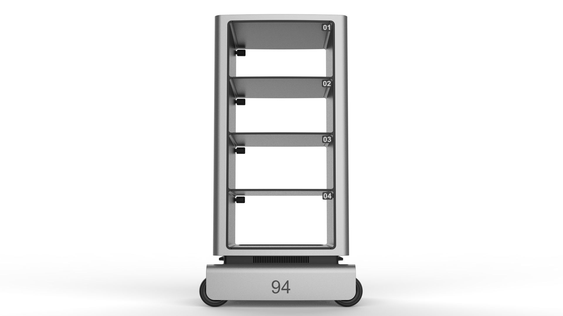 Generic Delivery Robot 01 3 Trays 3D model_6