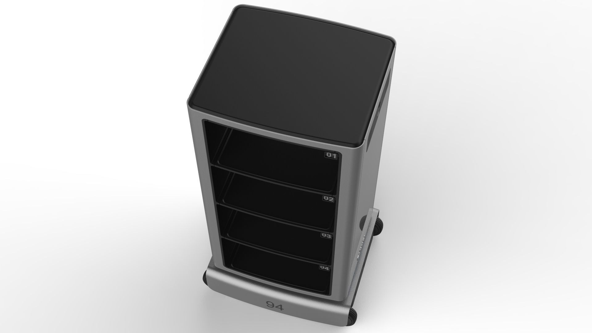 Generic Delivery Robot 01 3 Trays 3D model_8