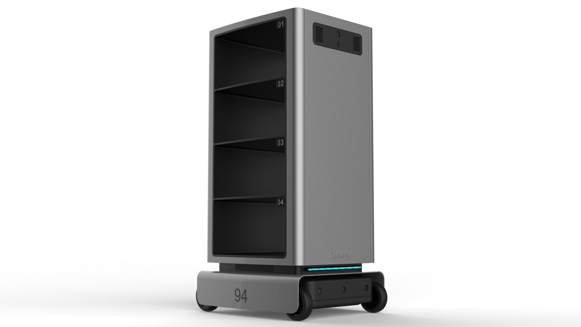 Generic Delivery Robot 01 3 Trays 3D model_7