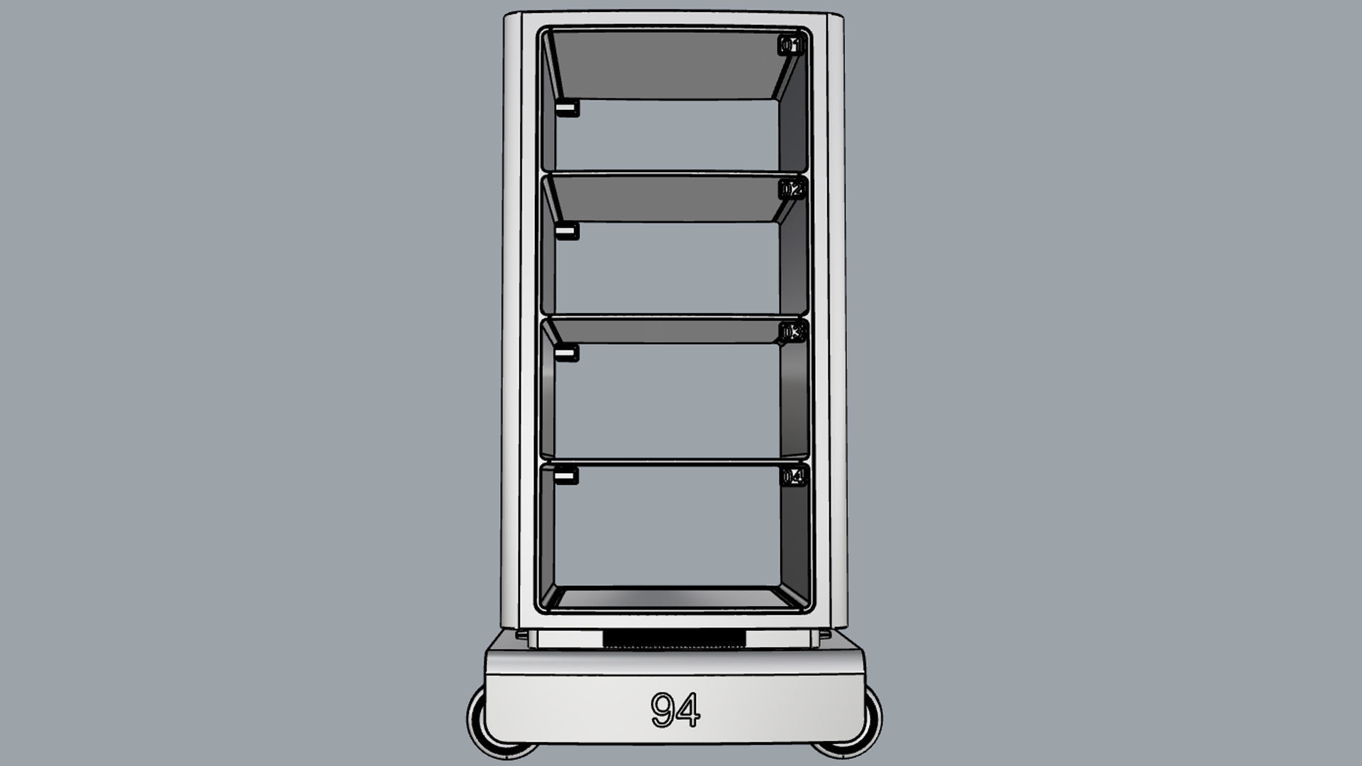 Generic Delivery Robot 01 3 Trays 3D model_17