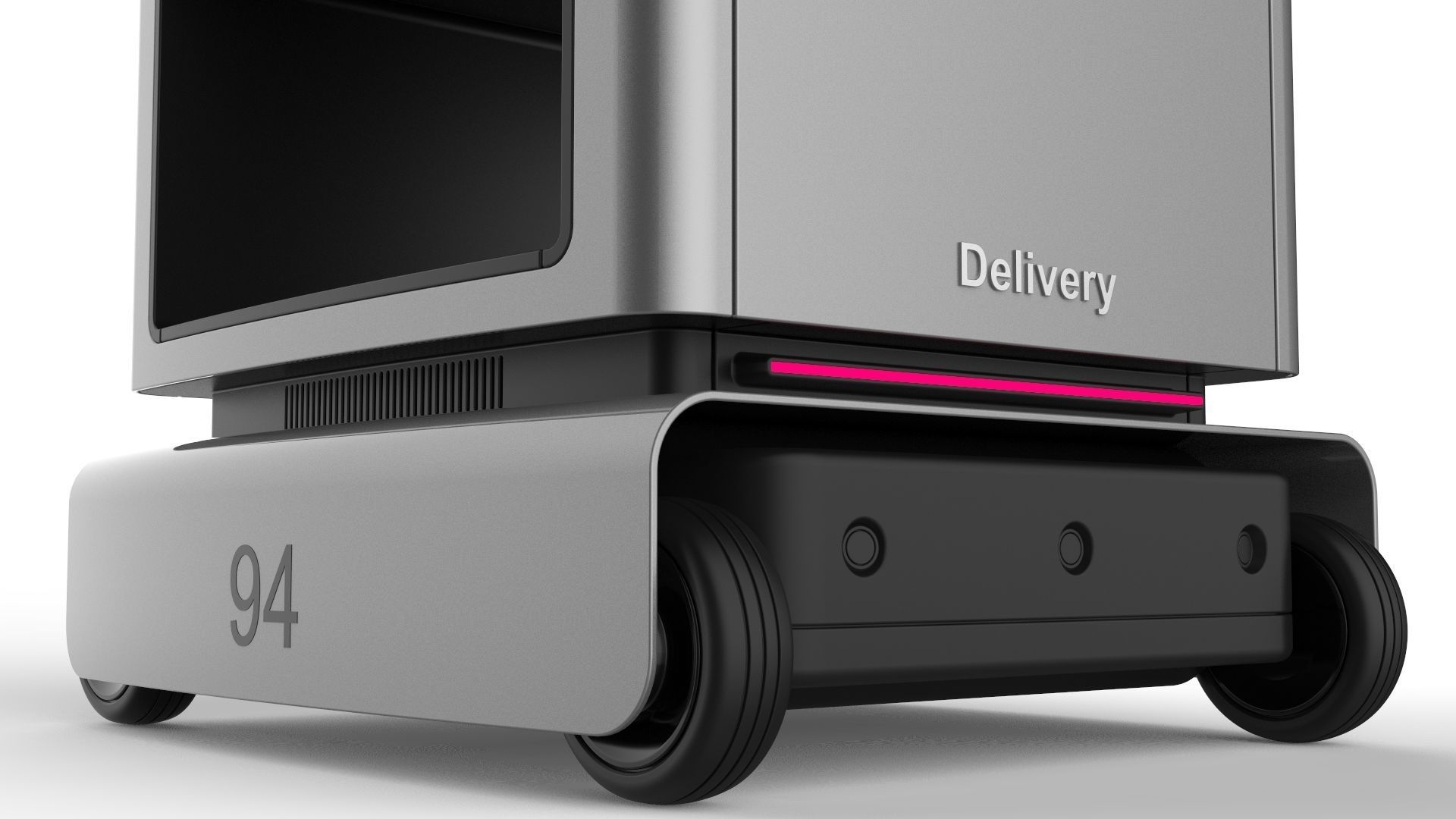 Generic Delivery Robot 01 3 Trays 3D model_11