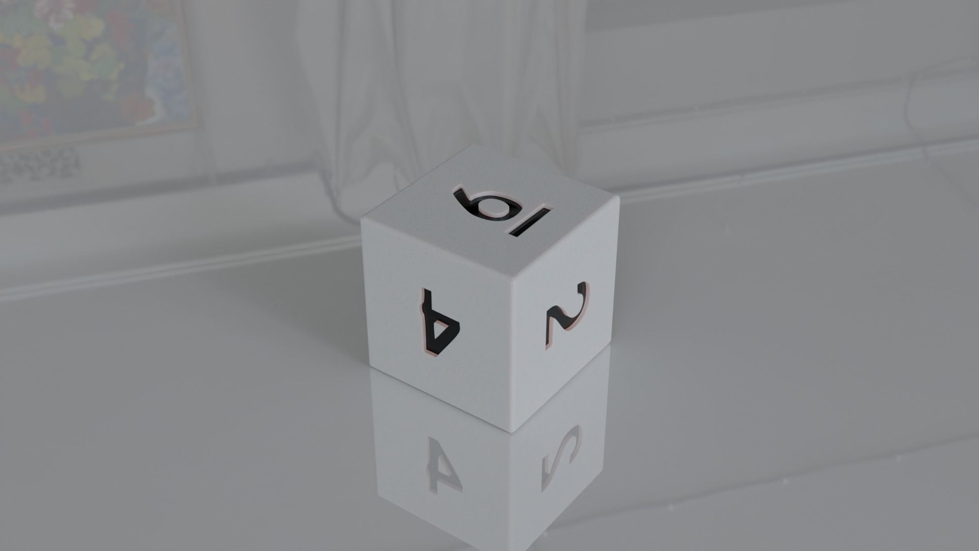 DnD Dice D6 3D model_5