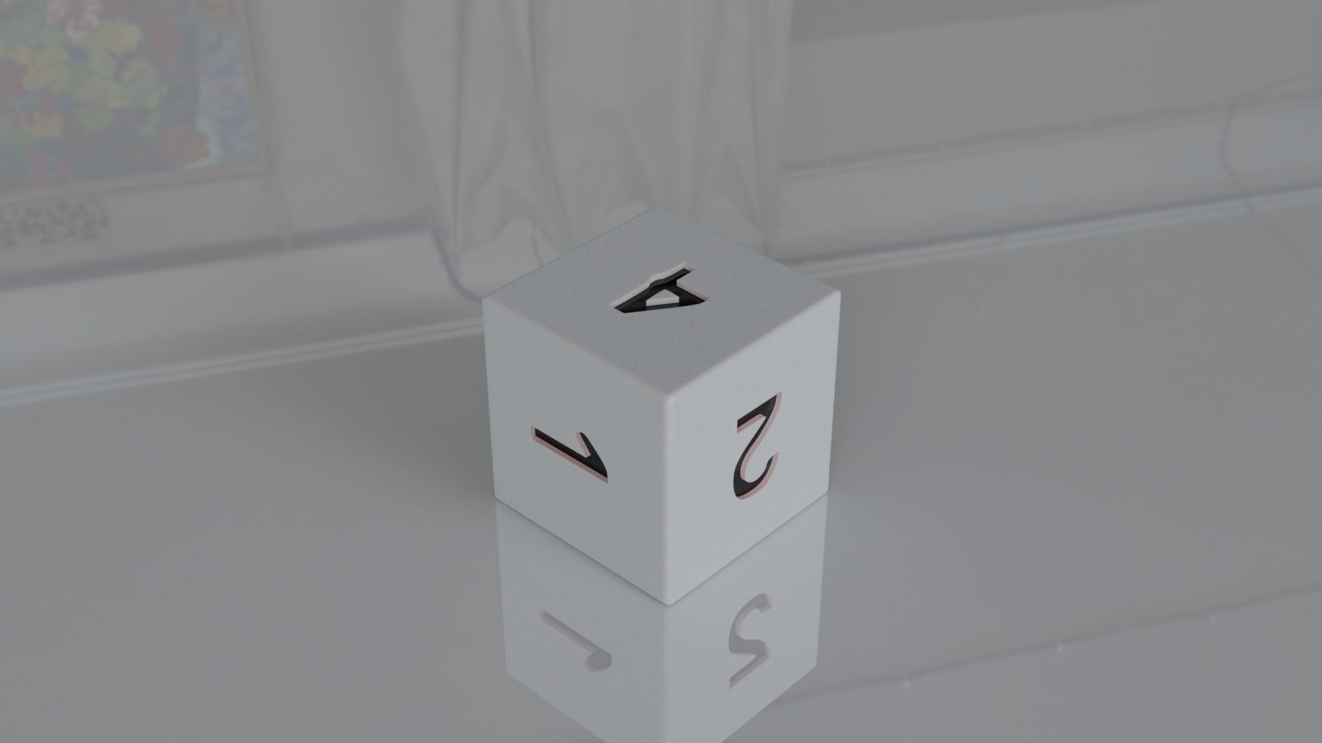 DnD Dice D6 3D model_3