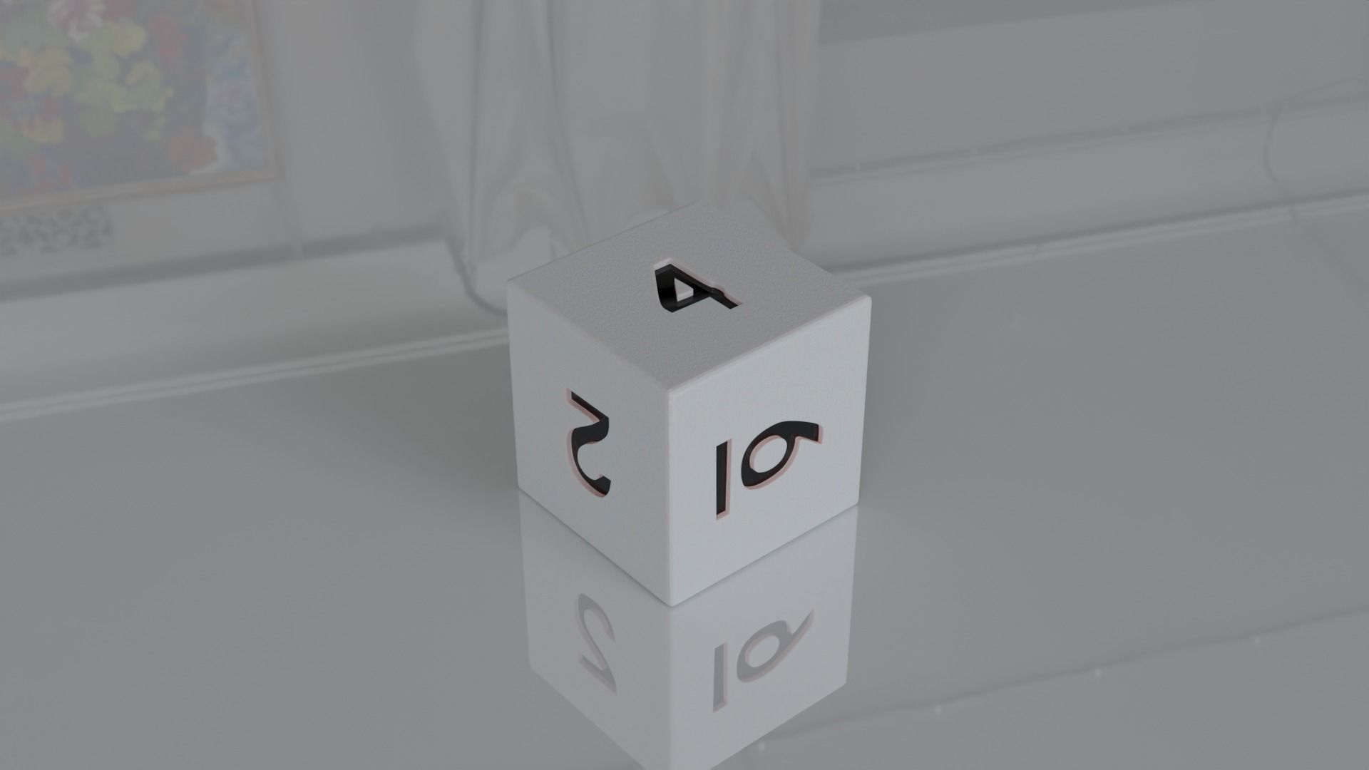 DnD Dice D6 3D model_4