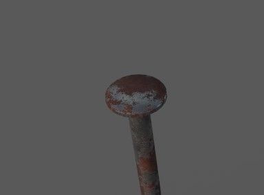 Rusty straight and bent nails Low-poly 3D model_5