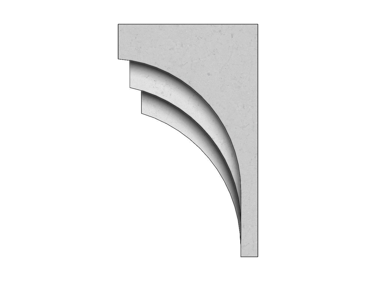 Modern designer corbel 3D print model_2