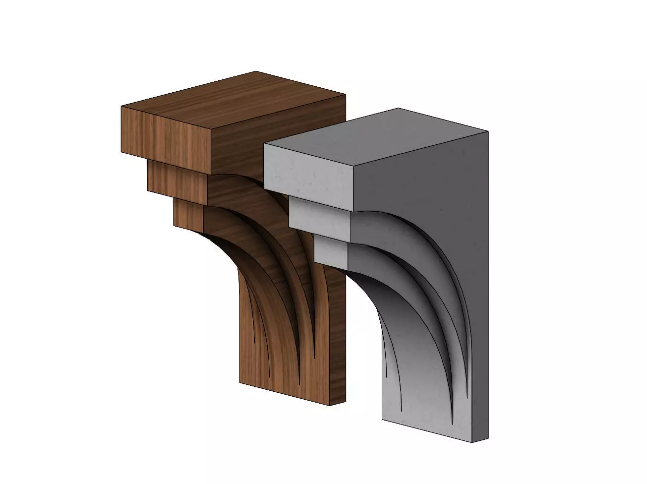 Modern designer corbel 3D print model_0