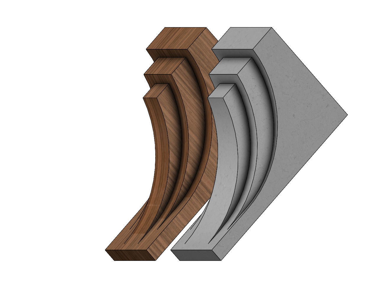 Modern designer corbel 3D print model_7