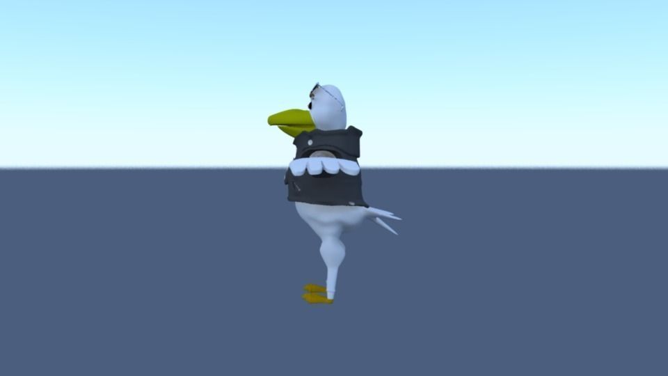 Badass Bird 3D model_2