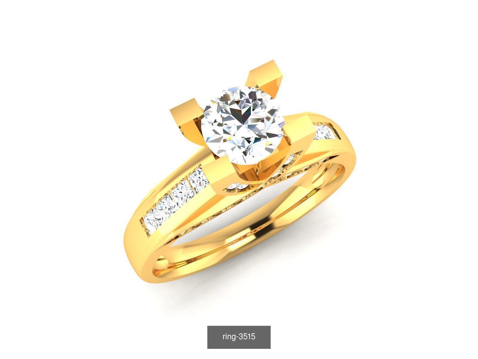 69 SOLITAIRE RING 3D Model Collection_54