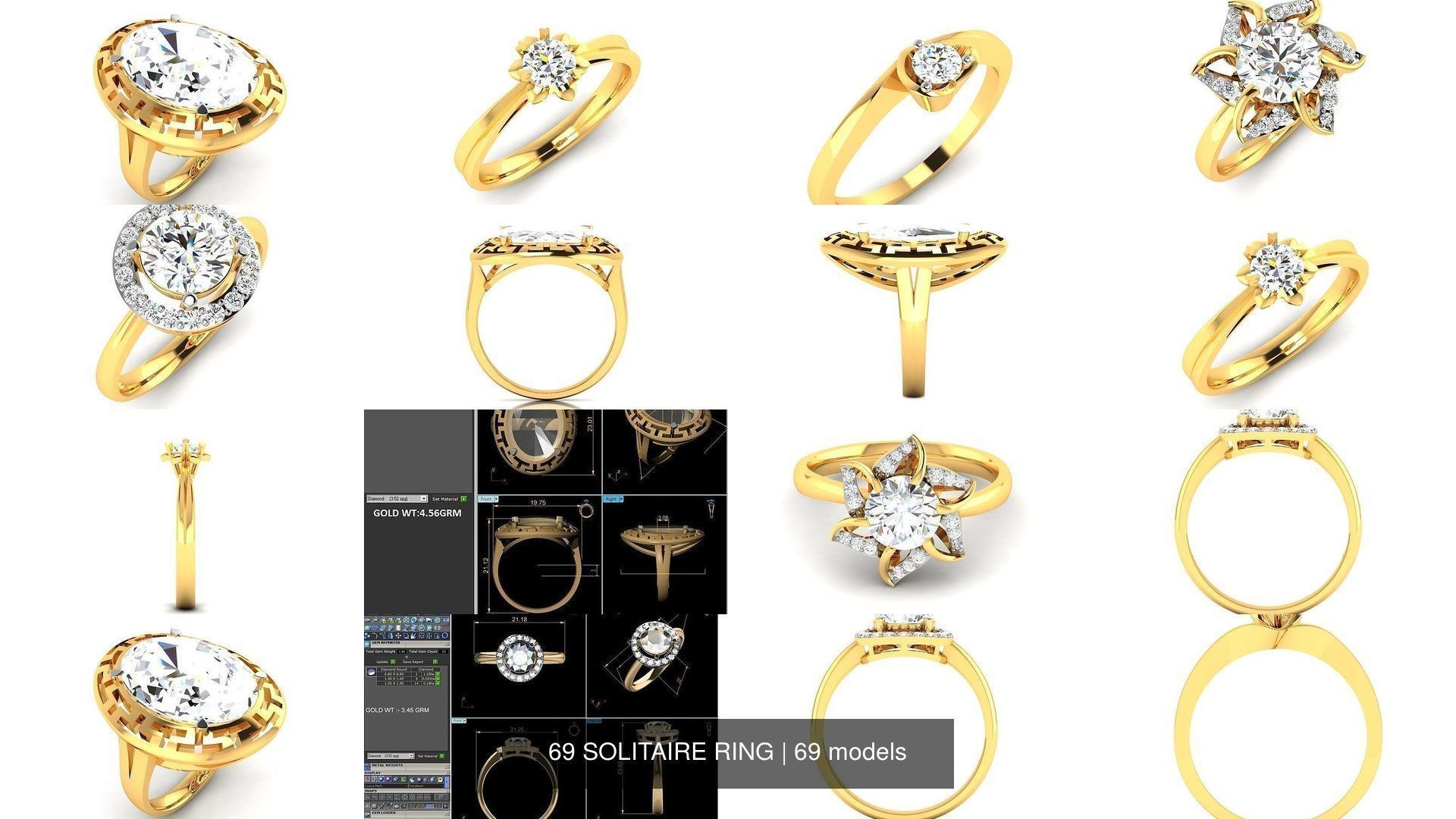 69 SOLITAIRE RING 3D Model Collection_7